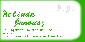 melinda janousz business card